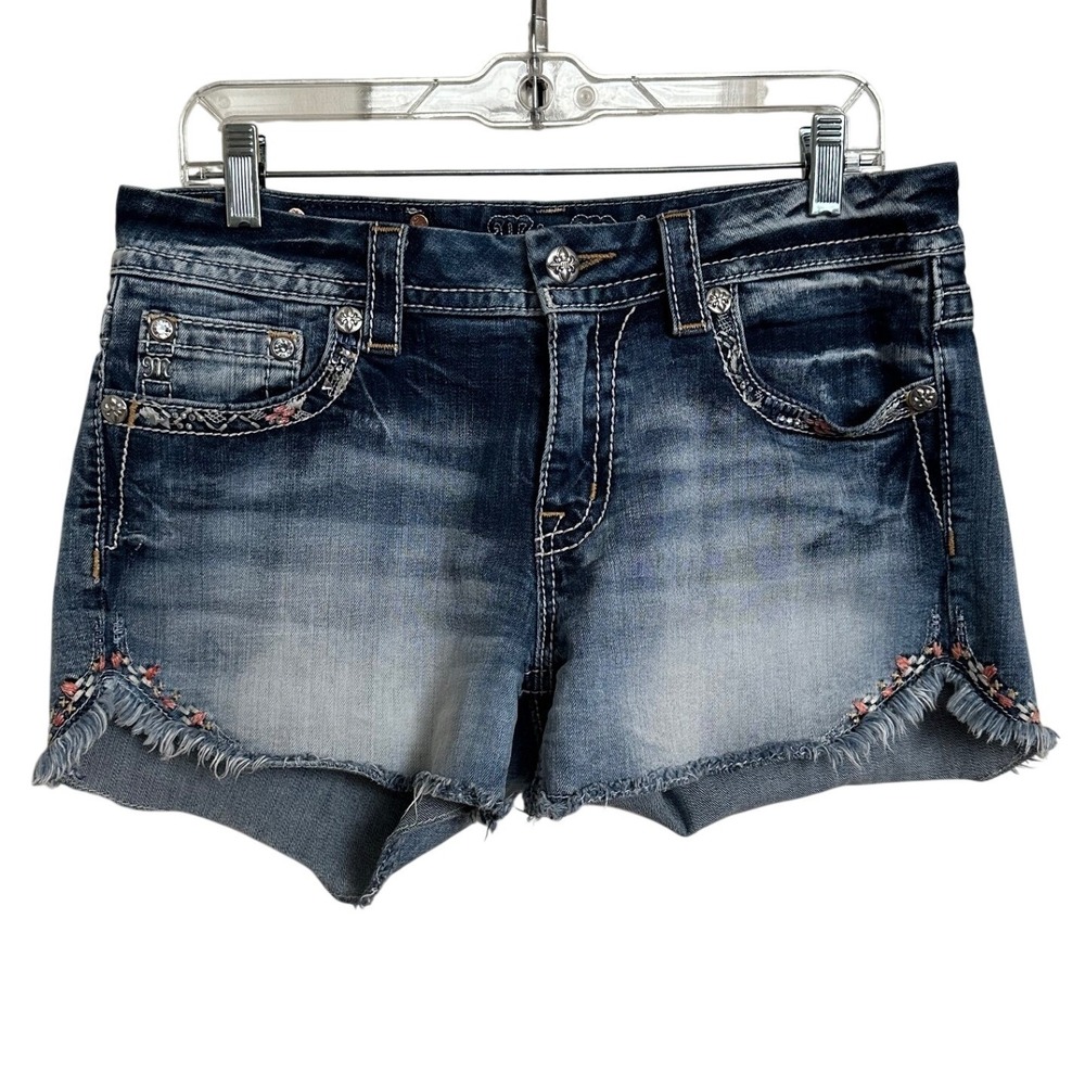 Miss Me Standard Easy Short Embroidered Y2K Jean Cutoffs Size 30